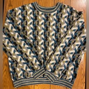 Men’s Barnes Storm “Gramdpa” Sweater, size large, black/grey pattern